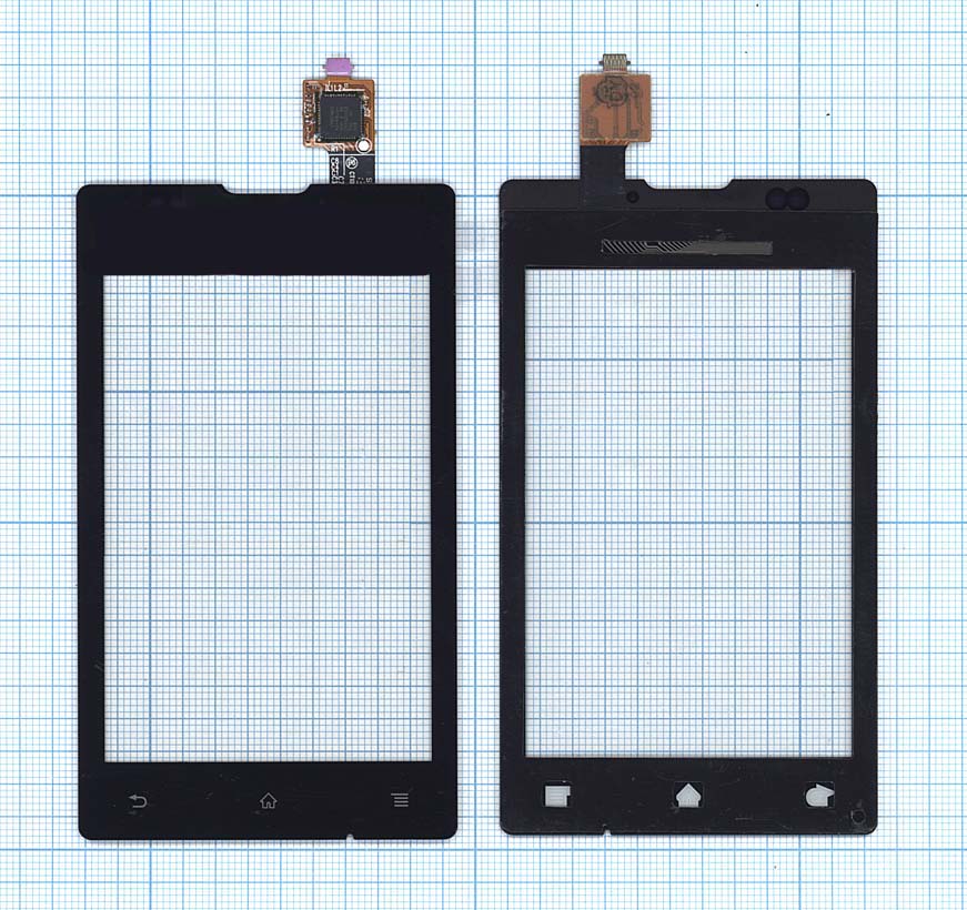 Сенсорное стекло (тачскрин) для Sony Xperia E / E Dual C1505/C1605 черное