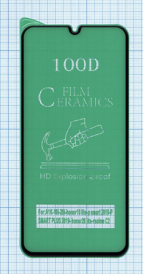 Керамическая пленка (стекло) для OPPO A1K черная