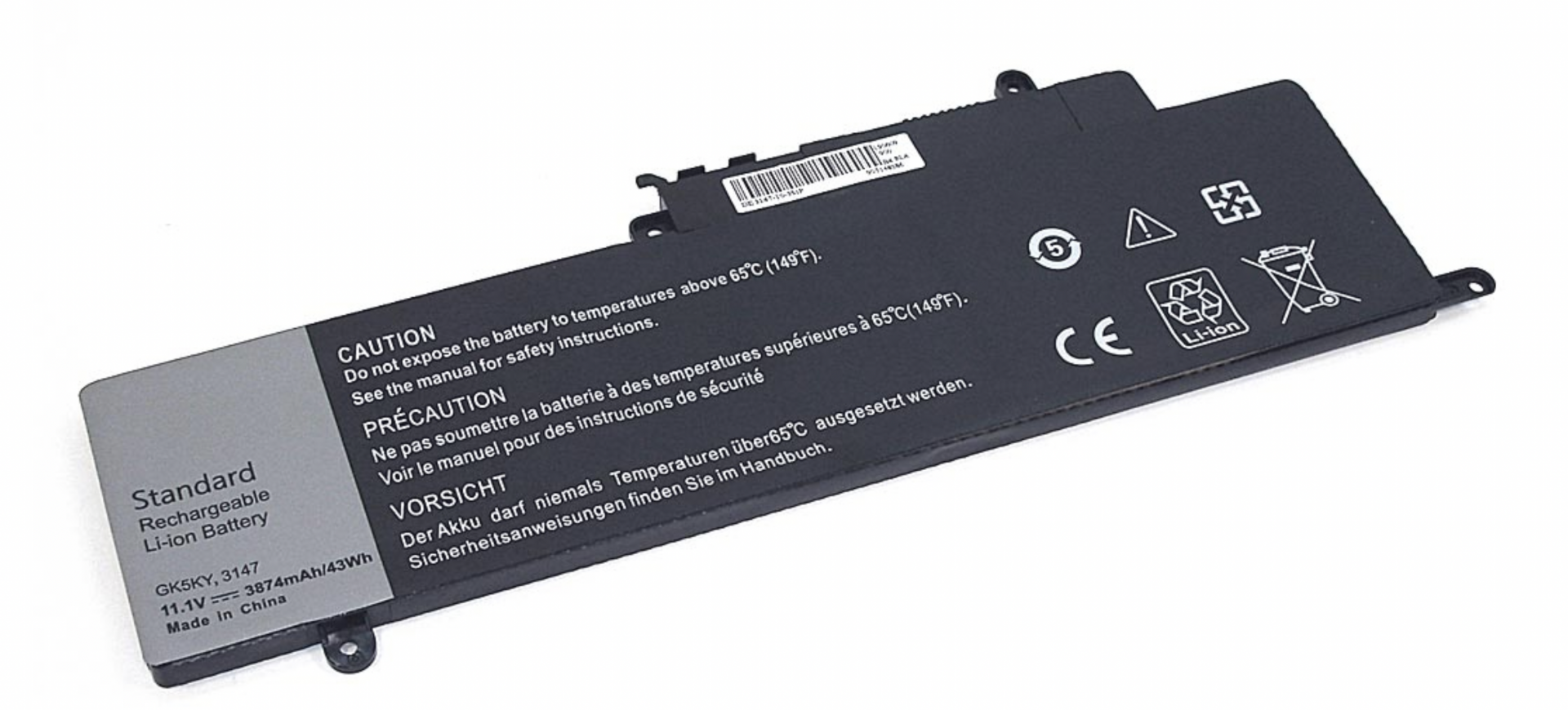 Аккумулятор DELL Inspiron 3147 11.1V, 43Wh, OEM