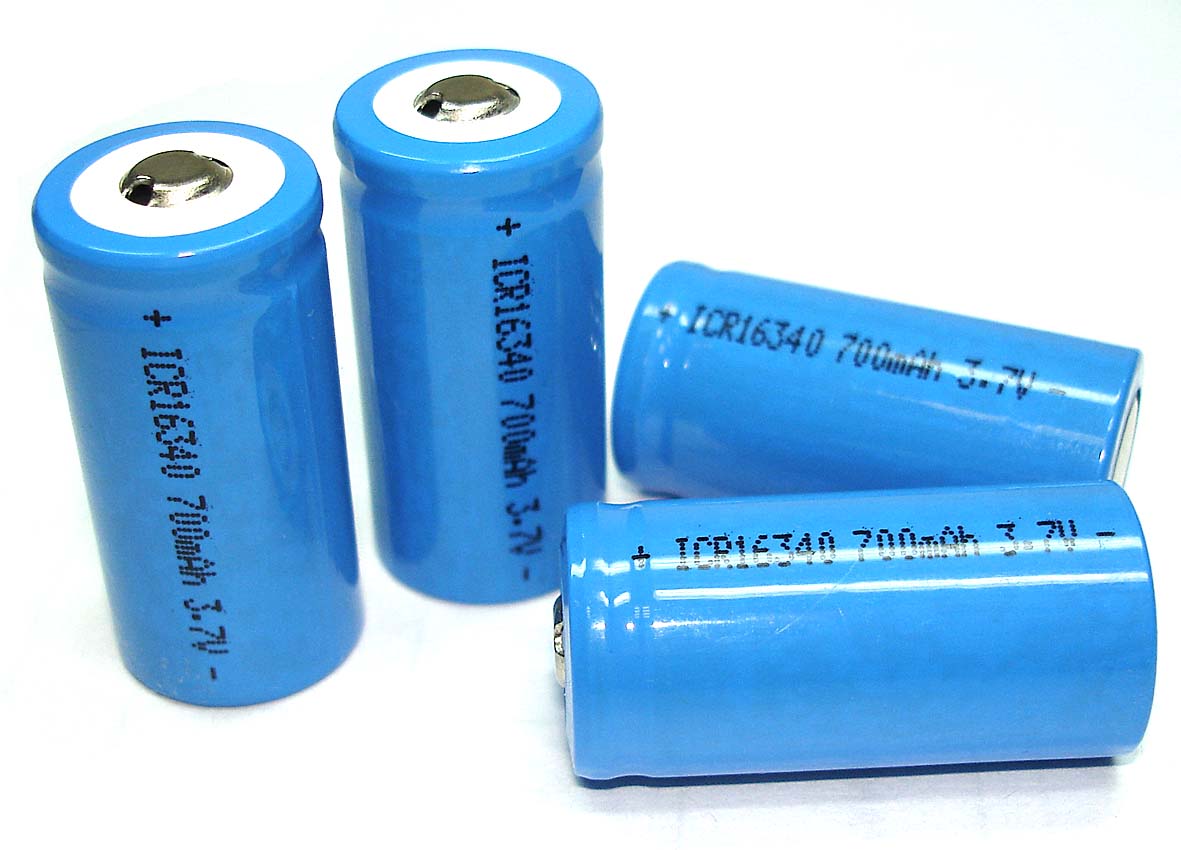 Аккумулятор Li-Ion 16340 ICR16340 700mAh 3.7V 7.4Wh