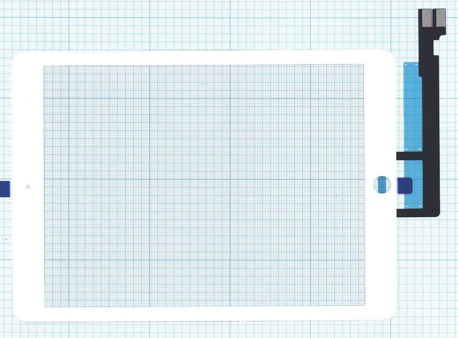 Сенсорное стекло (тачскрин) для iPad Pro 9.7 (A1673, A1674, A1675) белое