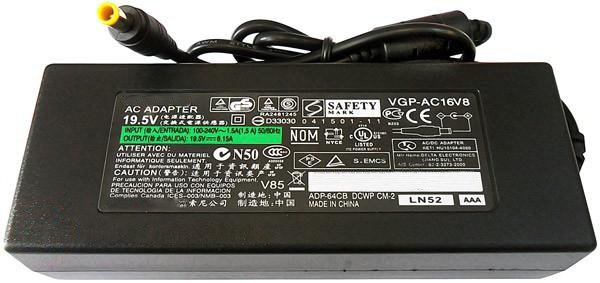 Блок питания (сетевой адаптер) для ноутбуков Sony Vaio 19.5V 6.15A 6.5pin HC