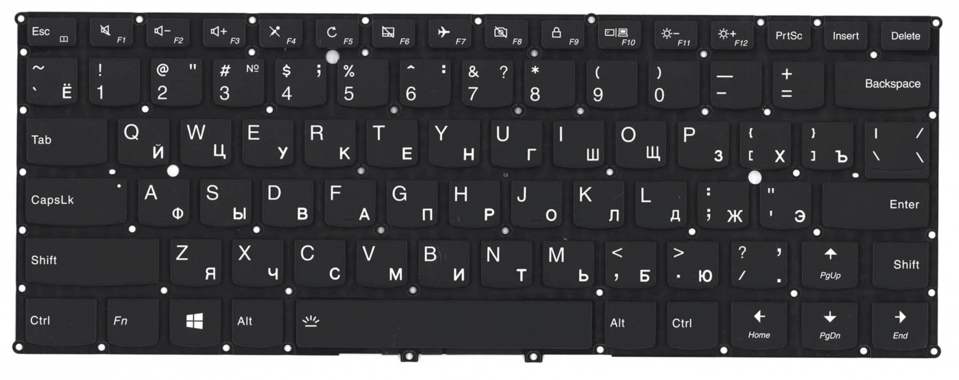 Клавиатура Lenovo Yoga 910 без рамки, с подсветкой, OEM