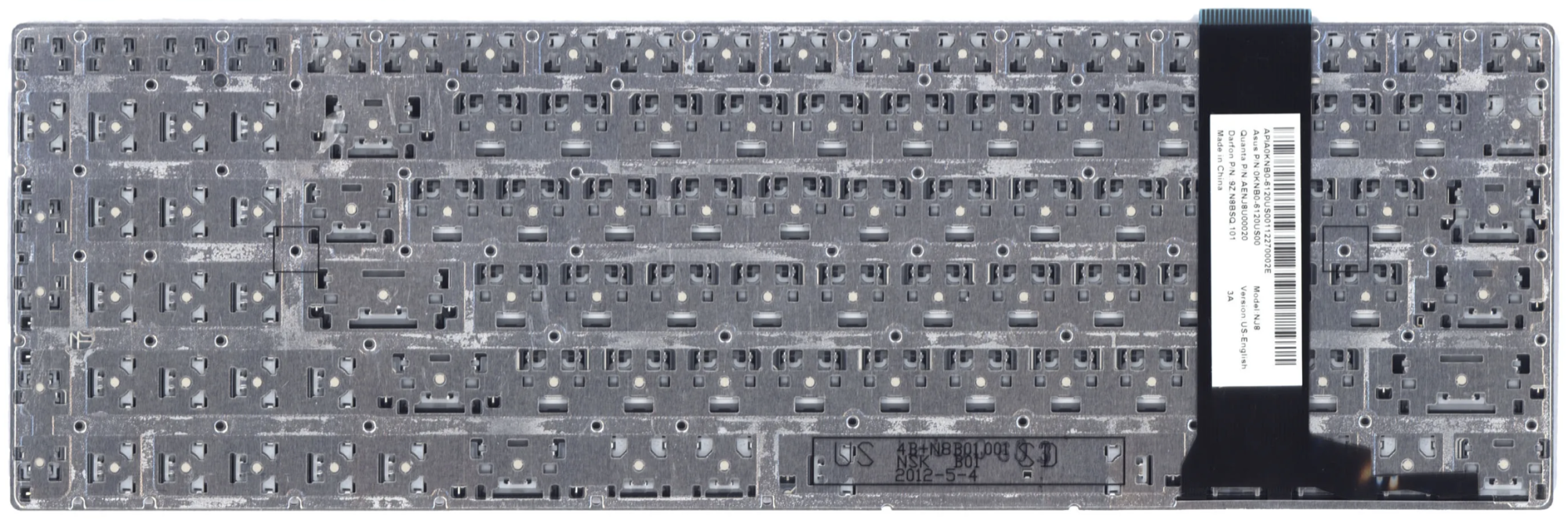 Клавиатура ASUS N551JM чёрная, OEM