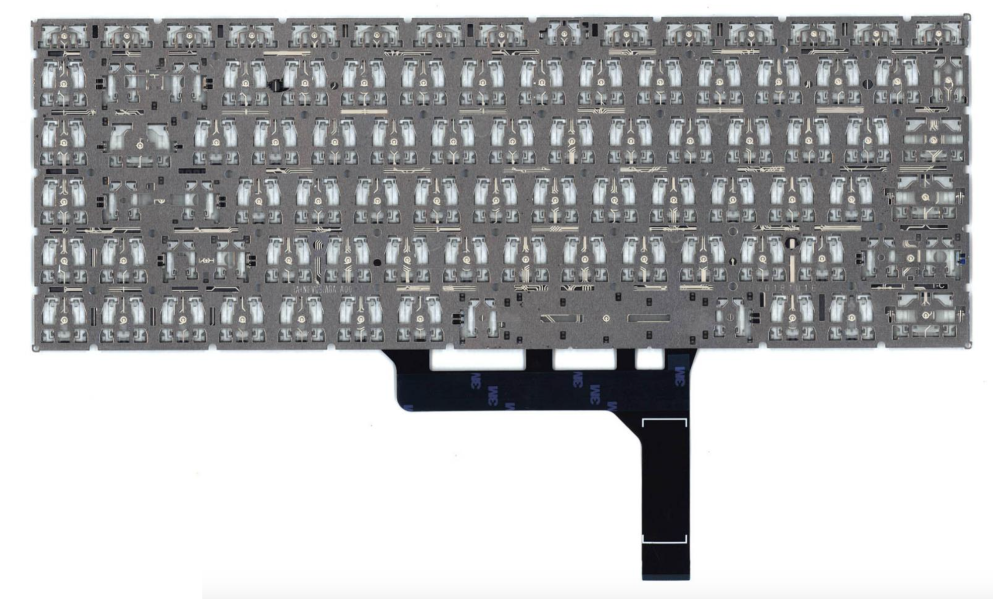 Клавиатура MSI GF63 Thin 9RCX-684XRU серебристая, с подсветкой, OEM