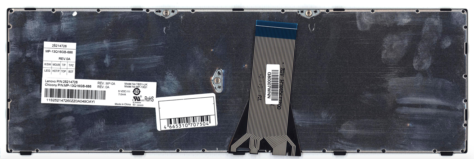 Клавиатура Lenovo IdeaPad 300-15isk с салатовой рамкой, OEM