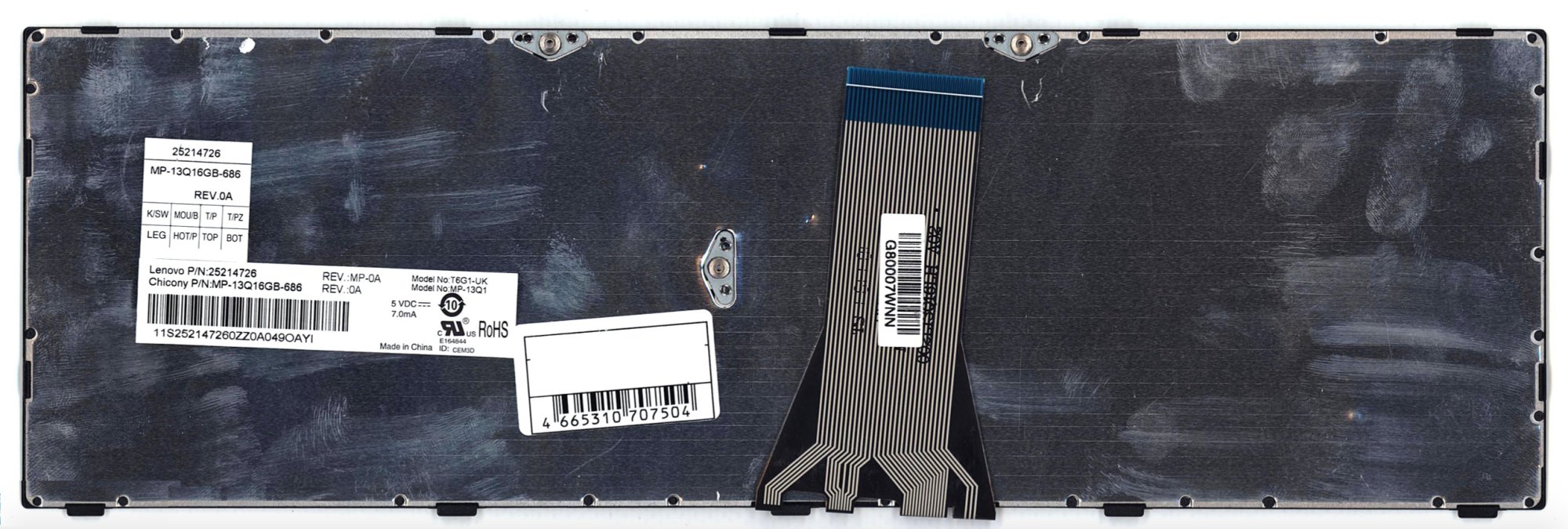 Клавиатура Lenovo IdeaPad Flex B50-45 с салатовой рамкой, OEM