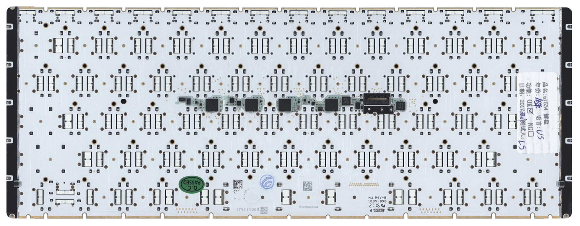 Клавиатура Apple MacBook 12" 2017 A1534 (MNYN2LL/A) плоский Enter, OEM