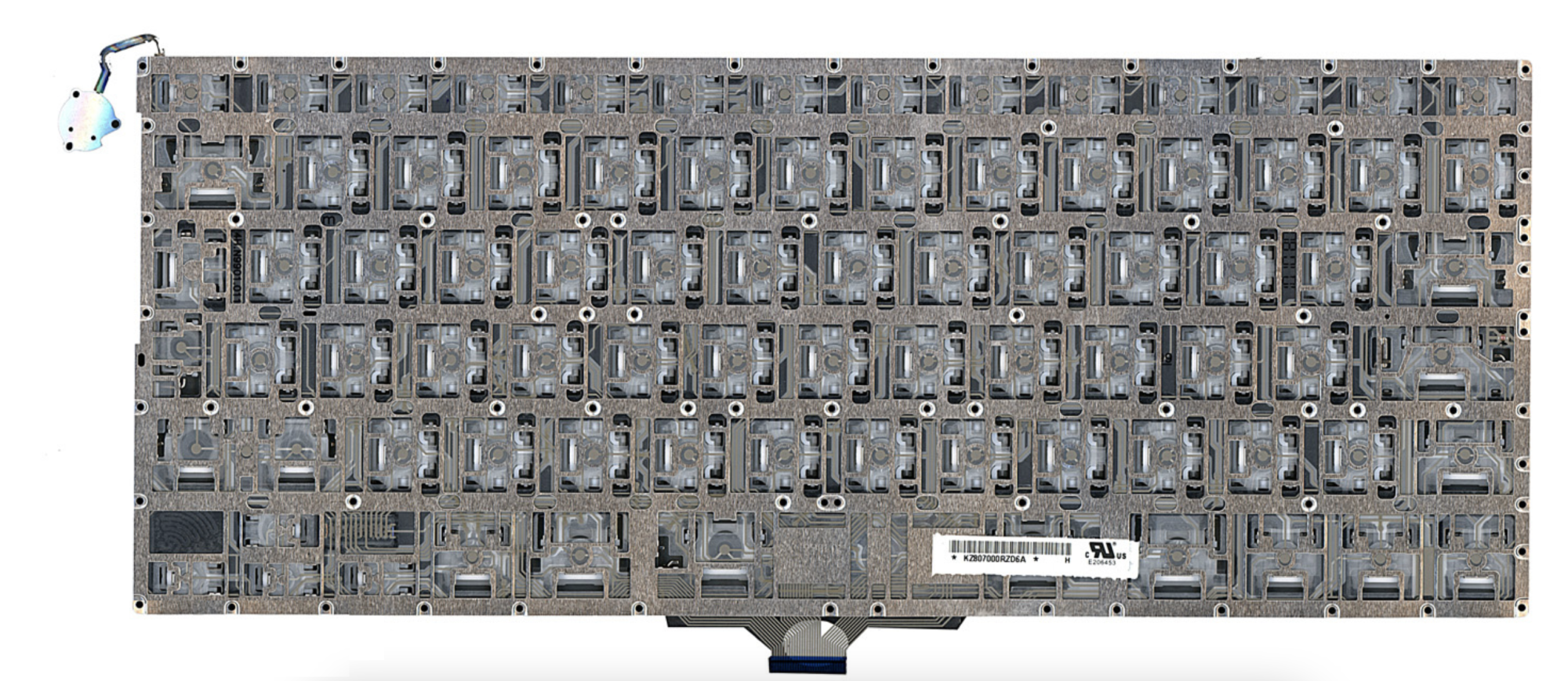 Клавиатура Apple MacBook Air 13.3" середина 2009 A1304 (MC234LL/A) с подсветкой, большой Enter, OEM