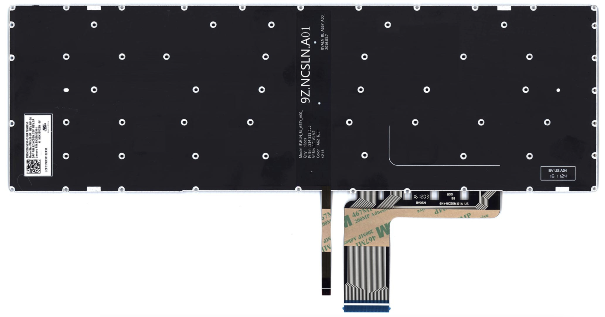 Клавиатура LENOVO IdeaPad 310-15IKB чёрная, с подсветкой, OEM