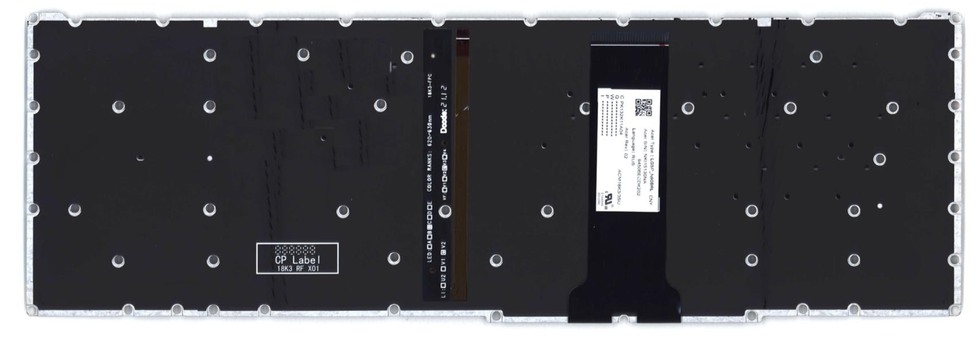 Клавиатура Acer Nitro 5 AN515-54-58LL с красной подсветкой, OEM