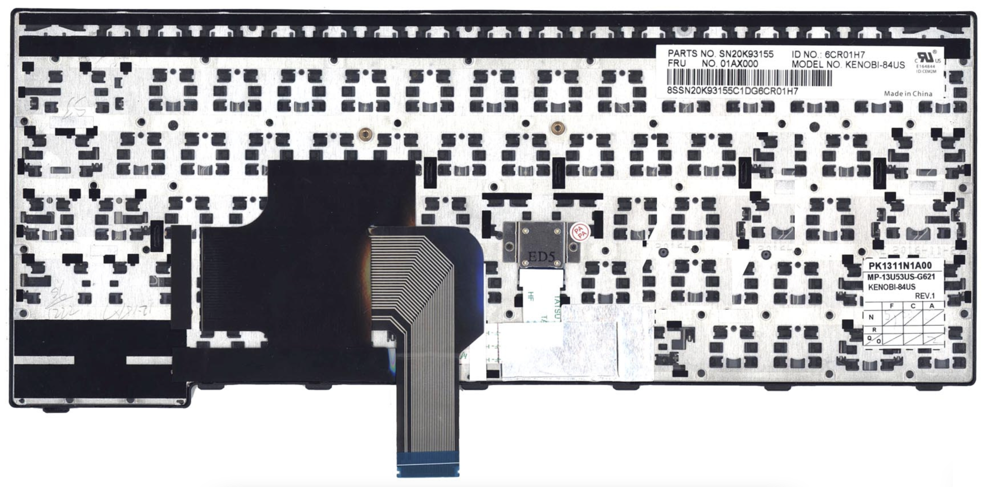 Клавиатура Lenovo ThinkPad E470 с указателем, OEM